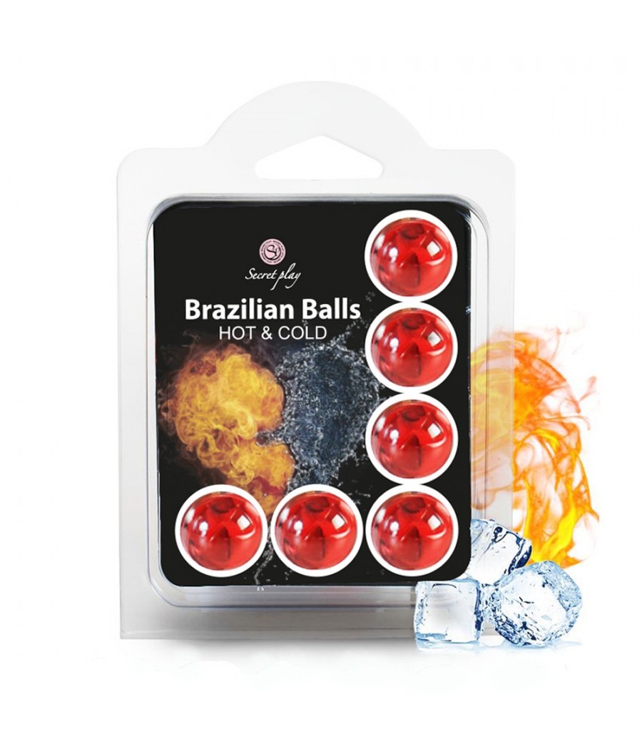 Boules de massage Brésiliennes effet chaud froid x6 - BZ6292